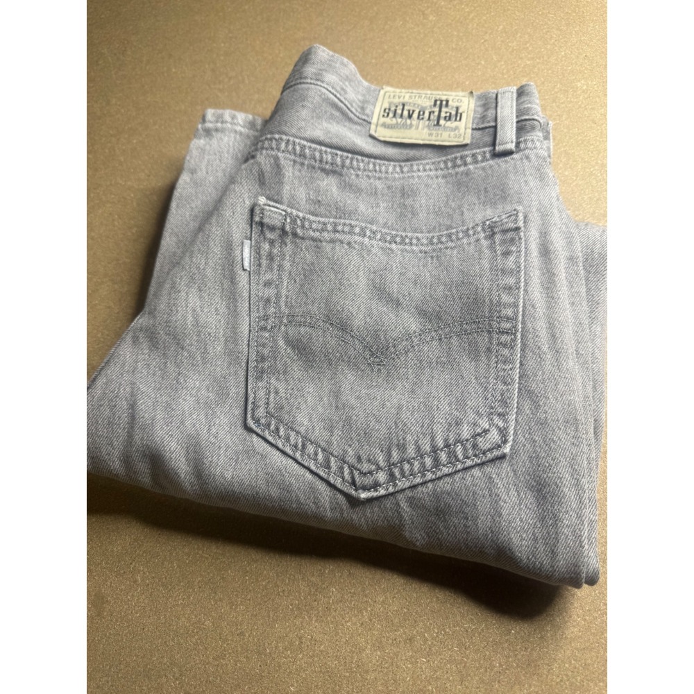 Levi's SilverTab Loose Fit Gray Denim Jeans Mens W31 L32‎ Baggy 90s Style Y2k